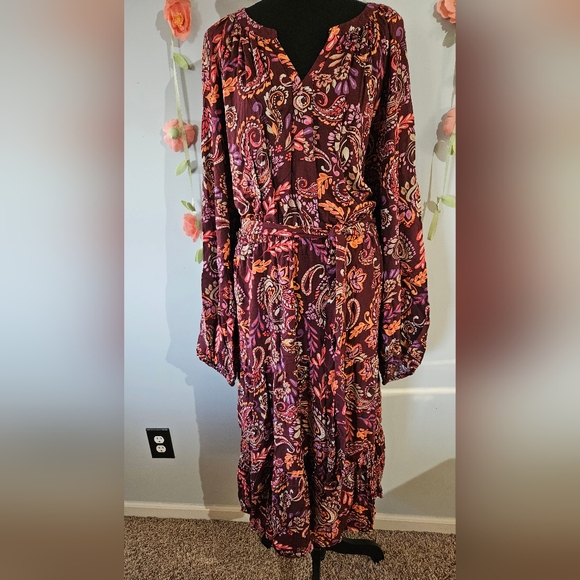 NWT St. John's Bay Tiered Maxi Dress Plus Size 3X - Picture 1 of 10